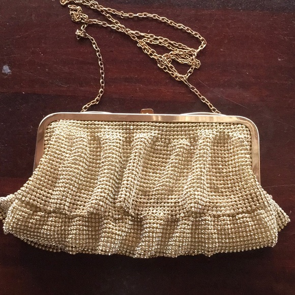 Natasha Couture Handbags - NWOT Natasha Rhinestone and Gold Clutch or shoulder bag